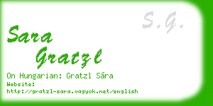 sara gratzl business card